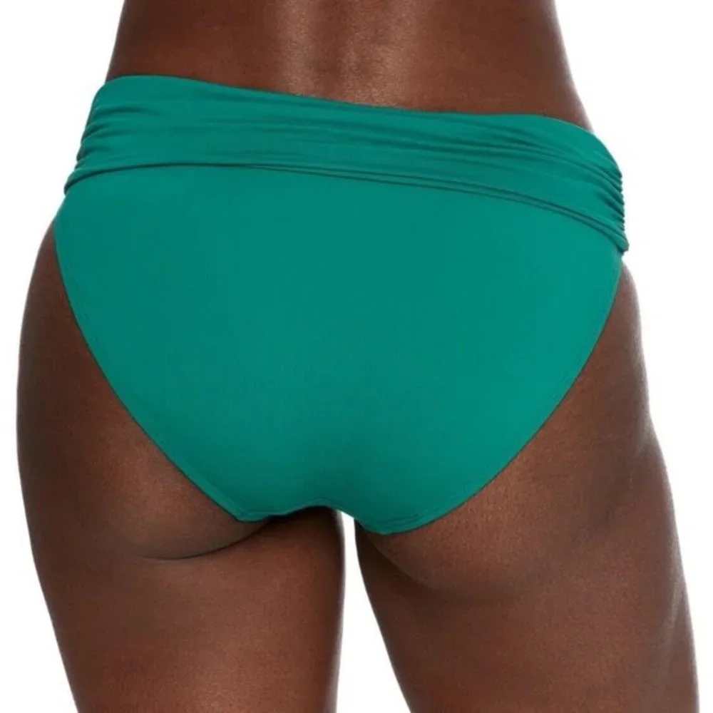 Anne Cole Live in Color Convertible‎ High Waist Bikini Bottom Ocean Green